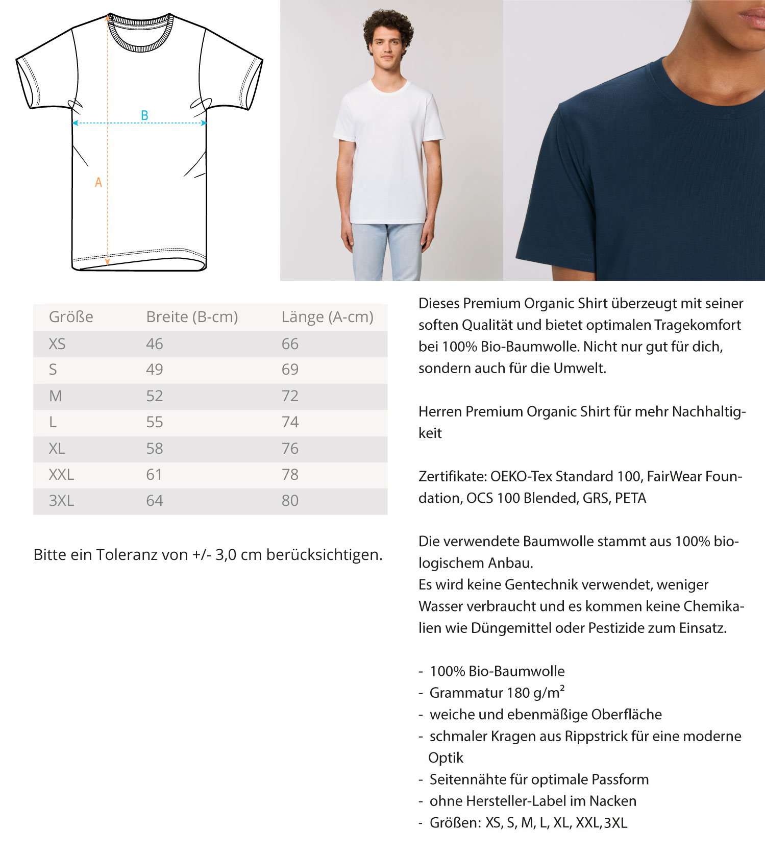 Acacia Square - Herren Premium Organic Shirt ST/ST 