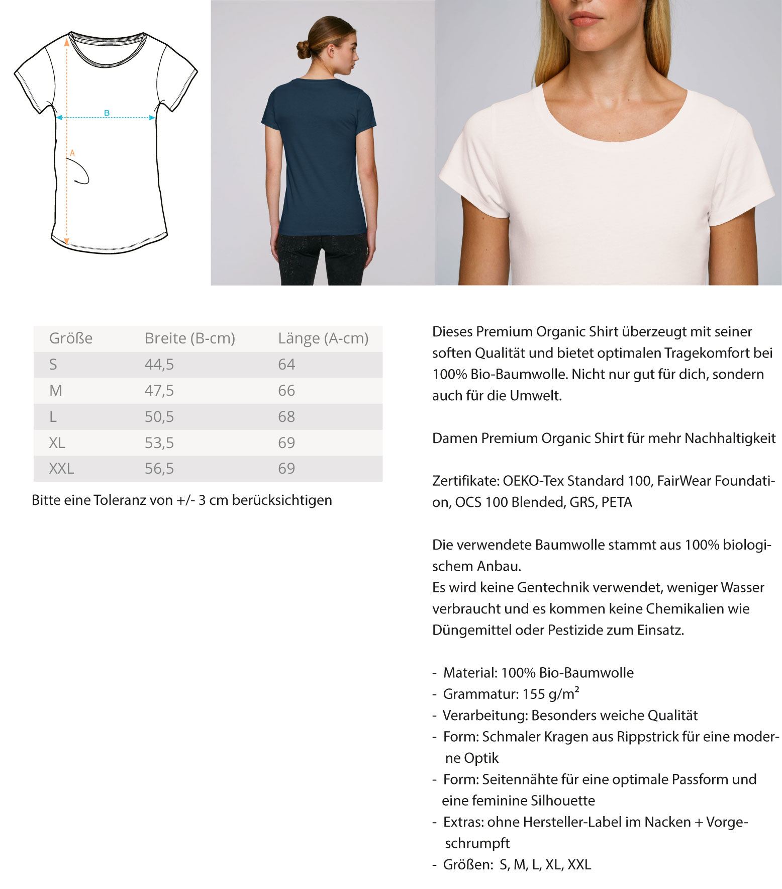 Farn (Damen/Tailliert Premium Organic T-Shirt ST/ST)